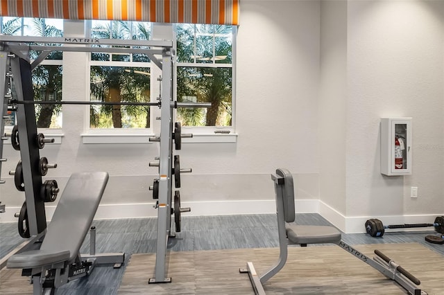 13789 Old Creek Ct, Parrish, FL 34219 - workout room with baseboards