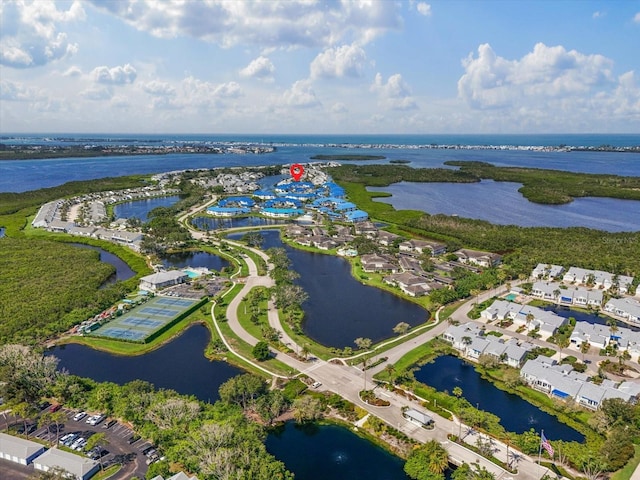 970 Sandpiper Cir Unit 970, Bradenton, FL 34209 - aerial view of property and surrounding area with a nearby body of water and nearby suburban area
