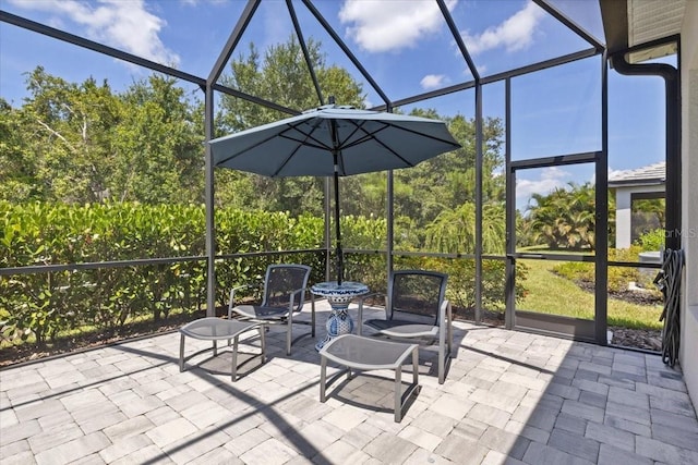 3605 Wild Blossom Pl, Parrish, FL 34219 - view of patio with a lanai