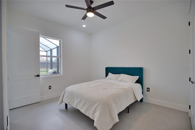 266 W Pine Valley Ln, Rotonda West, FL 33947 - bedroom with recessed lighting and a ceiling fan