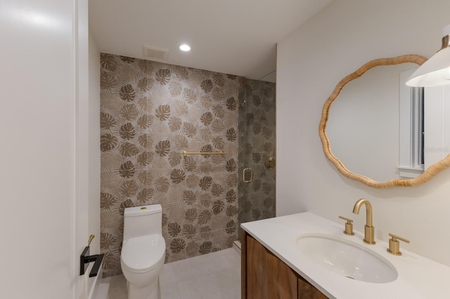 615 Concord Ln, Holmes Beach, FL 34217 - bathroom featuring vanity, recessed lighting, and tile patterned floors