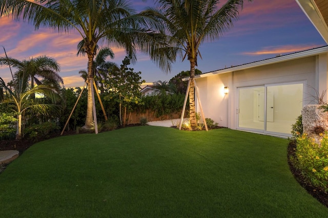 615 Concord Ln, Holmes Beach, FL 34217 - view of green lawn featuring stairs