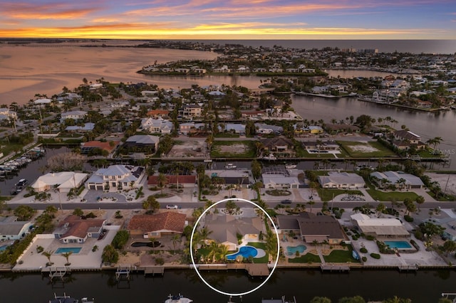 615 Concord Ln, Holmes Beach, FL 34217 - view of property location with a large body of water and nearby suburban area