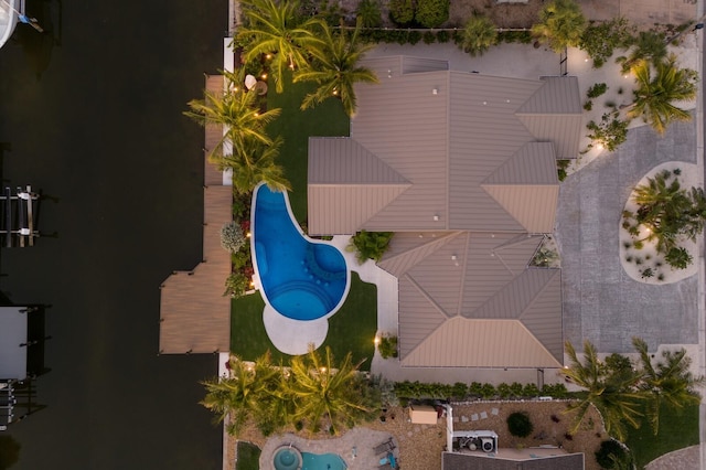 615 Concord Ln, Holmes Beach, FL 34217 - aerial view of property and surrounding area with a pool area