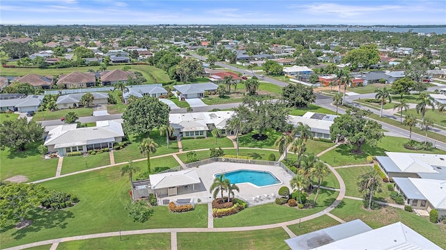 7216 11th Ave W Unit 203, Bradenton, FL 34209 - aerial perspective of suburban area with a pool