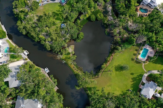 4074 Redbird Cir, Sarasota, FL 34231 - aerial overview of property's location with a nearby body of water