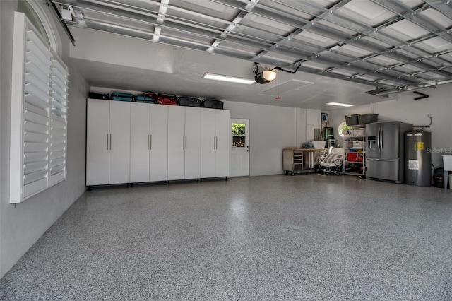 462 E Macewen Dr, Osprey, FL 34229 - garage with fridge with ice dispenser and water heater