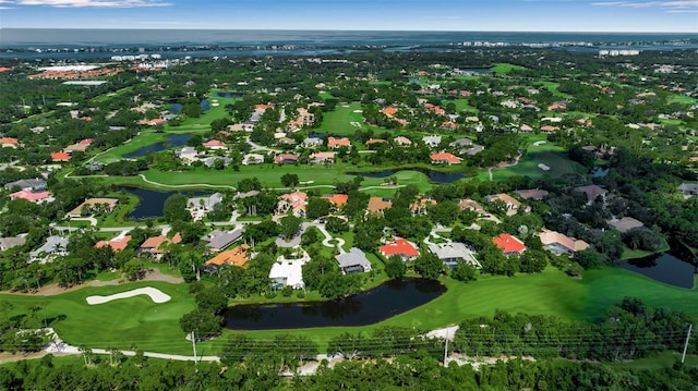 462 E Macewen Dr, Osprey, FL 34229 - aerial view of property and surrounding area with nearby suburban area, a large body of water, and a local golf course