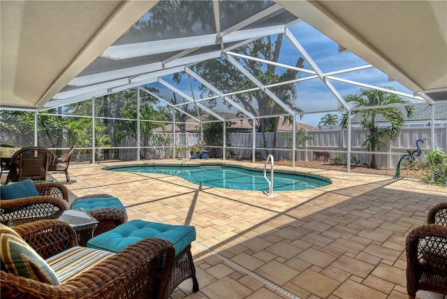 6308 4th Ave NW, Bradenton, FL 34209 - view of pool featuring a fenced backyard, a patio, and a lanai
