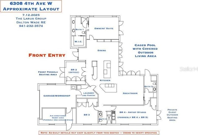 6308 4th Ave NW, Bradenton, FL 34209 - view of property floor plan