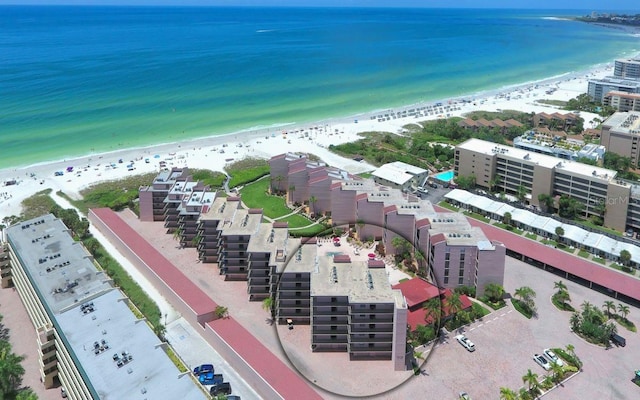 6480 Midnight Pass Rd Unit 211, Sarasota, FL 34242 - drone / aerial view of waterfront with a beach