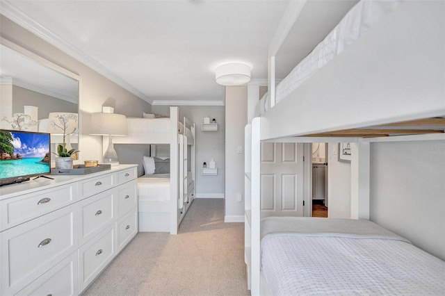 6480 Midnight Pass Rd Unit 211, Sarasota, FL 34242 - bedroom featuring ornamental molding and light colored carpet