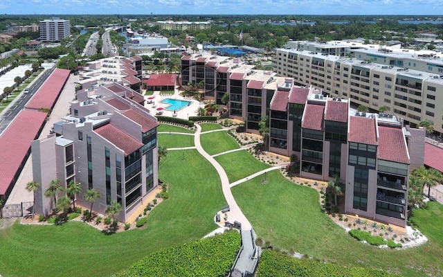 6480 Midnight Pass Rd Unit 211, Sarasota, FL 34242 - bird's eye view of a pool
