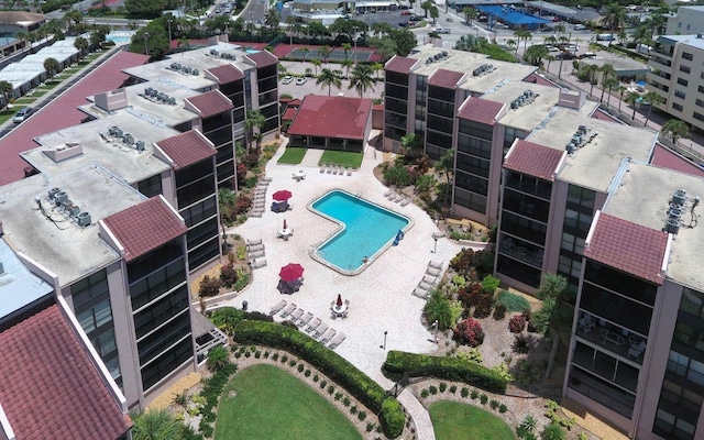 6480 Midnight Pass Rd Unit 211, Sarasota, FL 34242 - bird's eye view of a pool area