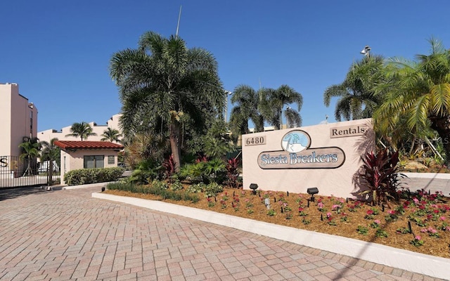 6480 Midnight Pass Rd Unit 211, Sarasota, FL 34242 - community sign with a gate