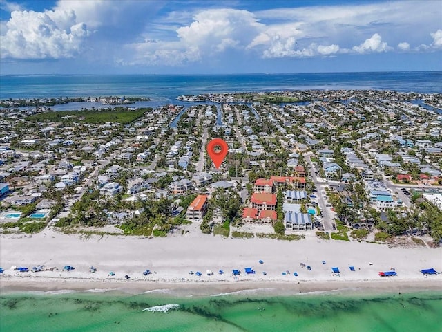 201 75th St Unit A, Holmes Beach, FL 34217 - aerial perspective of suburban area with expansive coastline
