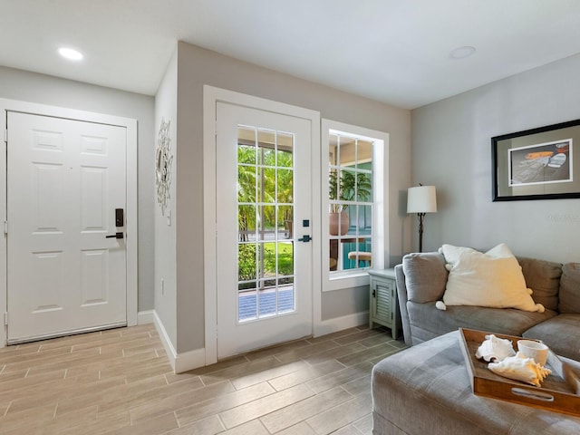 7424 Vista Way Unit 104, Bradenton, FL 34202 - entryway featuring wood finish floors and recessed lighting