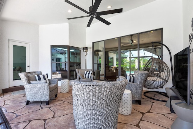 355 Trieste Dr, Punta Gorda, FL 33950 - view of patio / terrace with ceiling fan