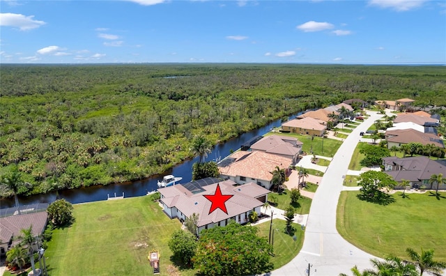 355 Trieste Dr, Punta Gorda, FL 33950 - aerial view of residential area with a forest and a large body of water