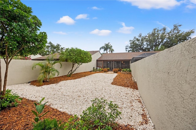 4509 Park Lake Ter N Unit 4509, Bradenton, FL 34209 - fenced backyard featuring glass enclosure