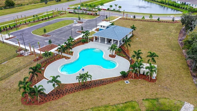 12293 Mountain Island Trl, Parrish, FL 34219 - community pool featuring a water view