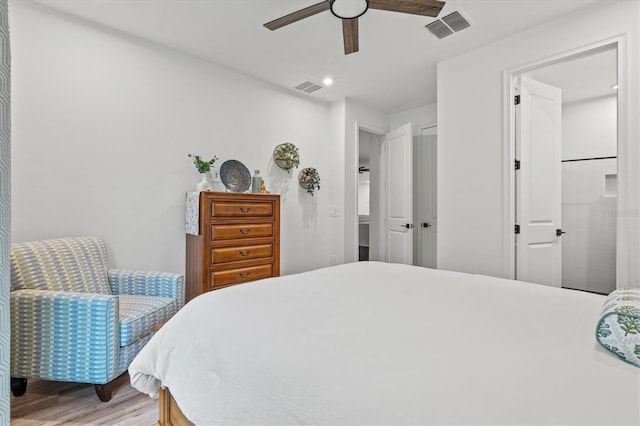 5318 124th Ave E, Parrish, FL 34219 - bedroom with light wood-style floors, recessed lighting, and ceiling fan