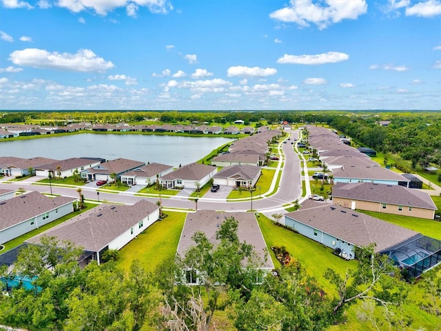 5318 124th Ave E, Parrish, FL 34219 - aerial perspective of suburban area featuring a large body of water