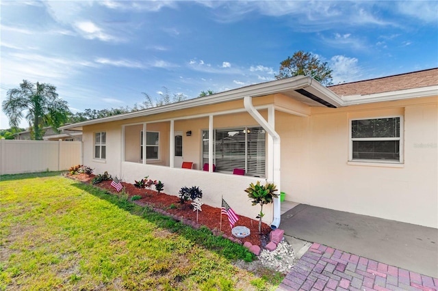 2108 Outer Dr, Sarasota, FL 34231 - entrance to property with stucco siding