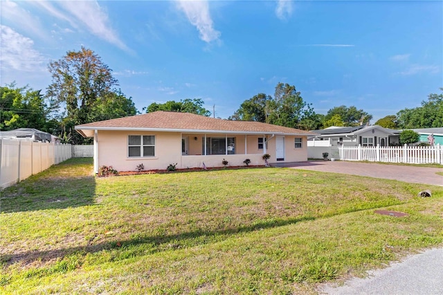 2108 Outer Dr, Sarasota, FL 34231 - ranch-style home with stucco siding and driveway
