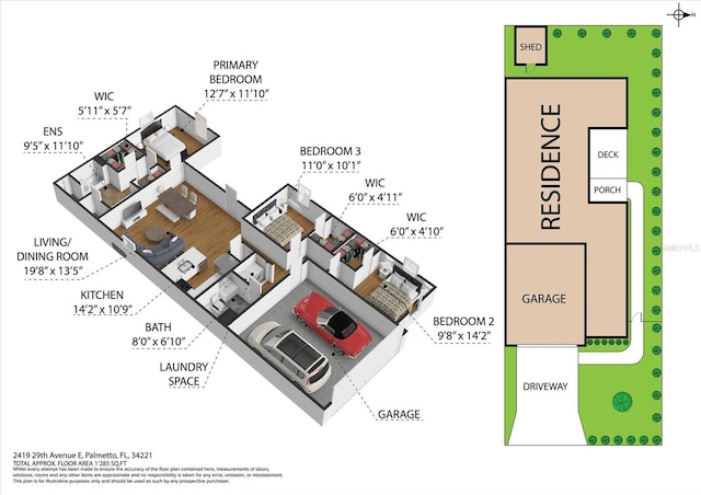 2419 29th Ave E, Palmetto, FL 34221 - view of floor plan / room layout