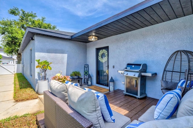 2419 29th Ave E, Palmetto, FL 34221 - deck with outdoor lounge area and grilling area