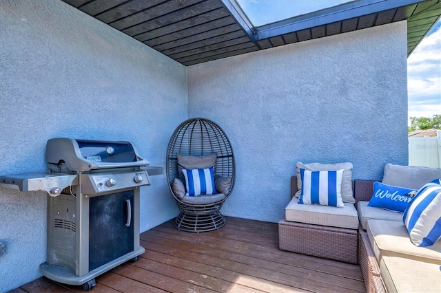 2419 29th Ave E, Palmetto, FL 34221 - wooden terrace featuring grilling area