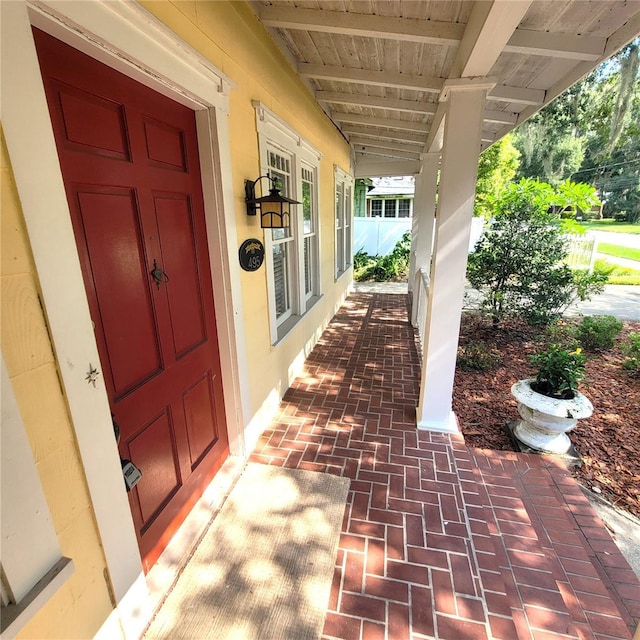 view of patio / terrace featuring covered porch