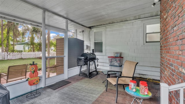 view of sunroom