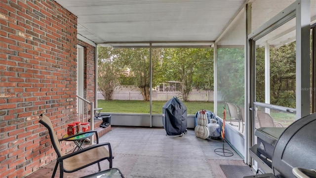 view of sunroom