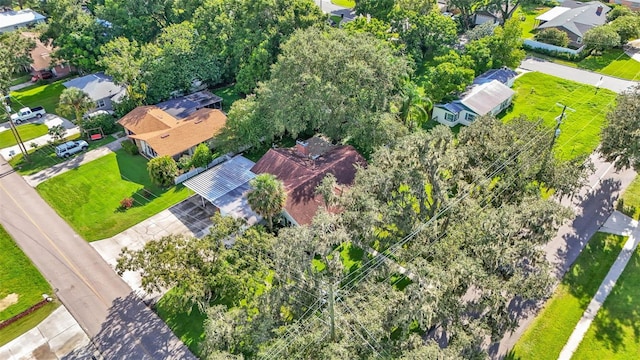 aerial view featuring a residential view