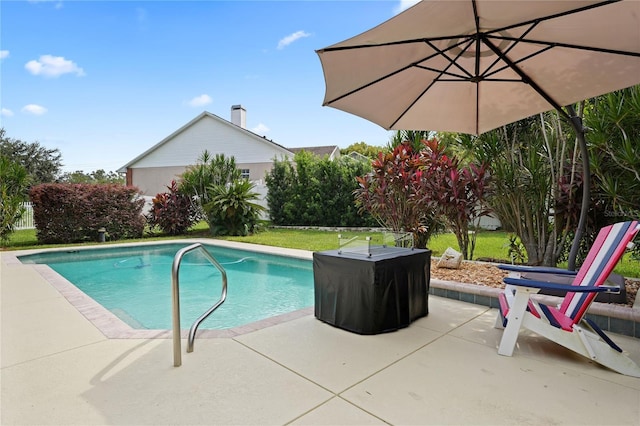 view of pool with a patio area