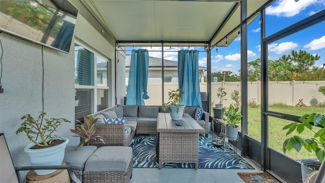 view of sunroom