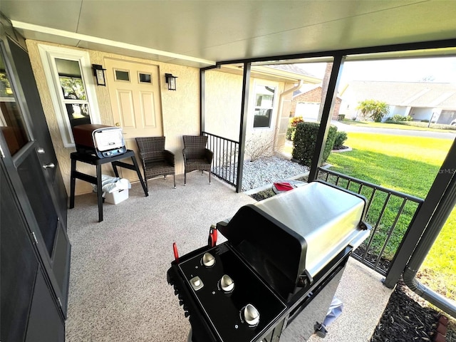 view of sunroom / solarium