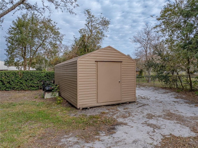 view of outbuilding