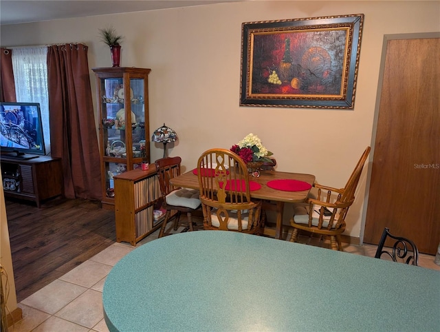 view of tiled dining area