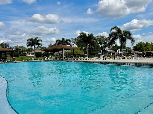 pool with fence