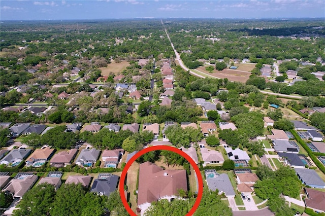 drone / aerial view featuring a residential view