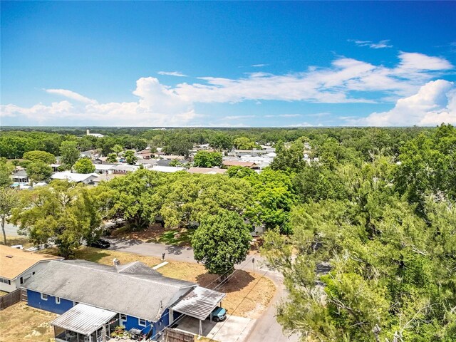 drone / aerial view of a forest