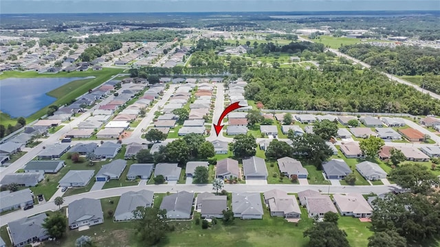 3154 Prairie Dunes Cir W, Lakeland, FL 33810 - aerial overview of property's location with nearby suburban area and a nearby body of water