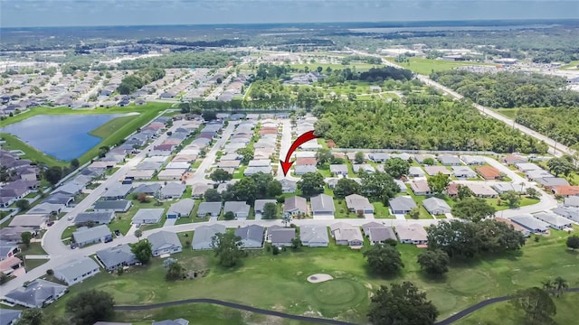 3154 Prairie Dunes Cir W, Lakeland, FL 33810 - aerial view of property's location featuring nearby suburban area, a nearby body of water, and a local golf course