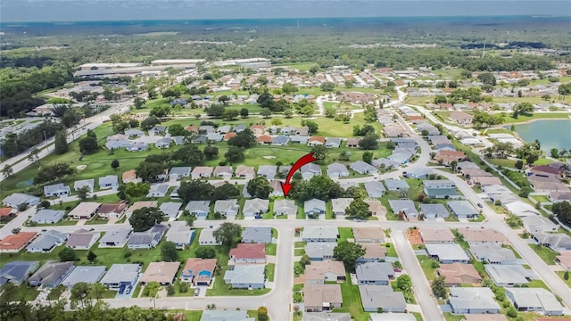 3154 Prairie Dunes Cir W, Lakeland, FL 33810 - aerial overview of property's location with nearby suburban area and a large body of water