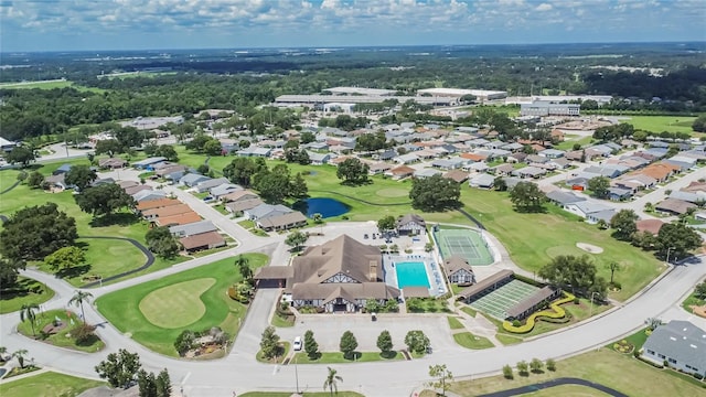 3154 Prairie Dunes Cir W, Lakeland, FL 33810 - aerial view of property's location with a local golf course and nearby suburban area