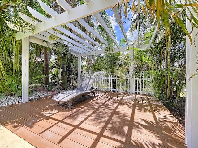 4966 Foxrun Ln, Lakeland, FL 33813 - view of patio featuring a pergola and a deck