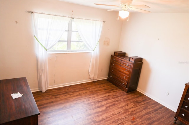 733 Oleander Dr SE, Winter Haven, FL 33880 - unfurnished bedroom featuring wood finished floors and ceiling fan
